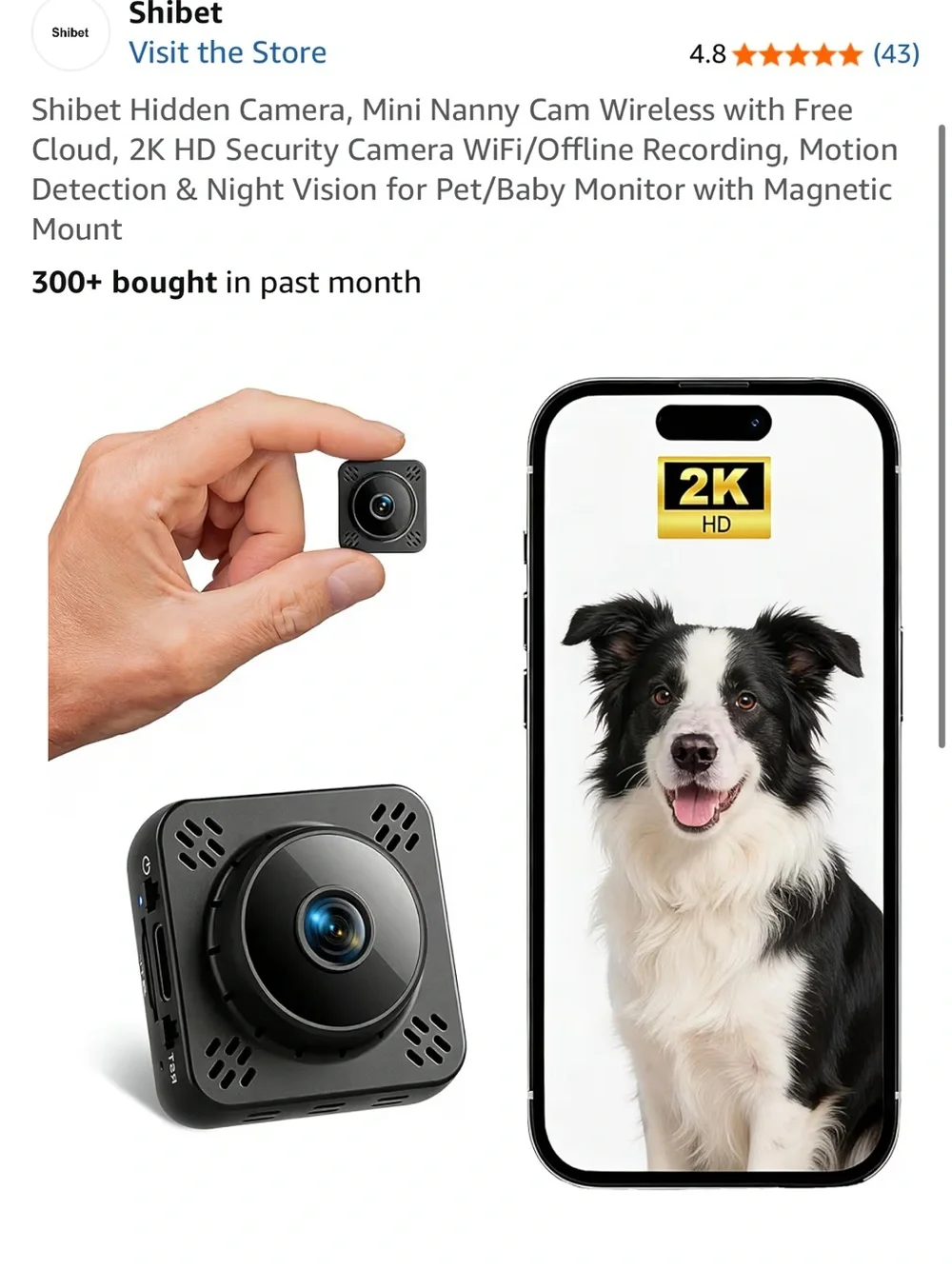Mini Hidden Camera 2K HD WiFi